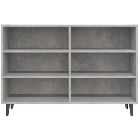 TRUE DEAL Buffet Gris Béton 103,5x35x70 Cm Aggloméré 4 TRUE DEAL Buffet Gris Béton 103,5x35x70 Cm Aggloméré – Image 4