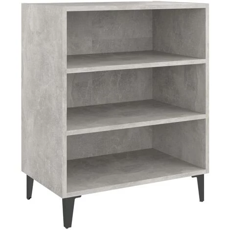 TRUE DEAL Buffet Gris Béton 57x35x70 Cm Aggloméré 2 TRUE DEAL Buffet Gris Béton 57x35x70 Cm Aggloméré – Image 2