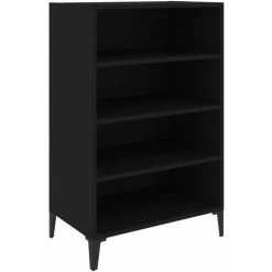 TRUE DEAL Buffet Noir 57x35x90 Cm Aggloméré -Buffet et enfilade Soldes 57838169 2