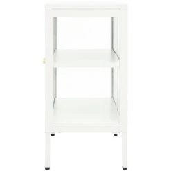 TRUE DEAL Buffet Blanc 70x35x70 Cm Acier Et Verre 8 TRUE DEAL Buffet Blanc 70x35x70 Cm Acier Et Verre -Buffet et enfilade Soldes 57838928 4