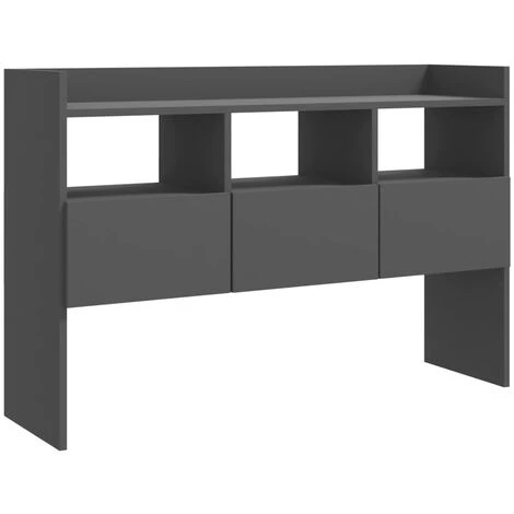 TRUE DEAL Buffet Gris 105x30x70 Cm Aggloméré 2 TRUE DEAL Buffet Gris 105x30x70 Cm Aggloméré – Image 2