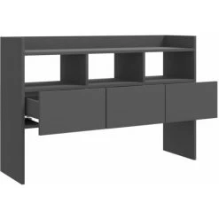 TRUE DEAL Buffet Gris 105x30x70 Cm Aggloméré 9 TRUE DEAL Buffet Gris 105x30x70 Cm Aggloméré -Buffet et enfilade Soldes 57839195 5
