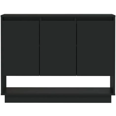 TRUE DEAL Buffet Noir 97x31x75 Cm Aggloméré 5 TRUE DEAL Buffet Noir 97x31x75 Cm Aggloméré – Image 5