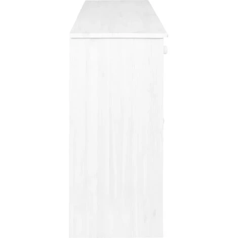 TRUE DEAL Buffet 6 Tiroirs Blanc 113x35x73 Cm Bois De Pin Massif 5 TRUE DEAL Buffet 6 Tiroirs Blanc 113x35x73 Cm Bois De Pin Massif – Image 5