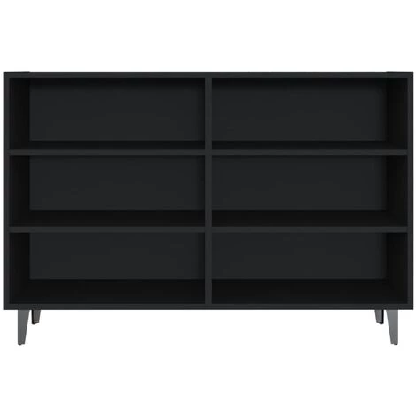 TRUE DEAL Buffet Noir 103,5x35x70 Cm Aggloméré 4 TRUE DEAL Buffet Noir 103,5x35x70 Cm Aggloméré – Image 4