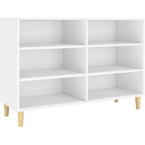 TRUE DEAL Buffet Blanc 103,5x35x70 Cm Aggloméré 2 TRUE DEAL Buffet Blanc 103,5x35x70 Cm Aggloméré – Image 2