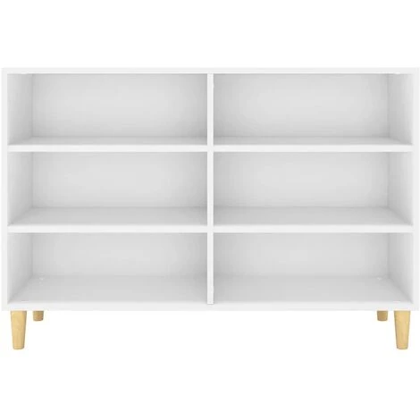 TRUE DEAL Buffet Blanc 103,5x35x70 Cm Aggloméré 4 TRUE DEAL Buffet Blanc 103,5x35x70 Cm Aggloméré – Image 4