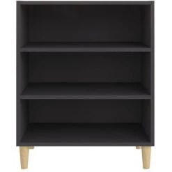 TRUE DEAL Buffet Gris 57x35x70 Cm Aggloméré -Buffet et enfilade Soldes 57841813 4