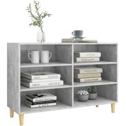 TRUE DEAL Buffet Gris Béton 103,5x35x70 Cm Aggloméré 7 TRUE DEAL Buffet Gris Béton 103,5x35x70 Cm Aggloméré -Buffet et enfilade Soldes 57841940 3