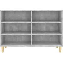 TRUE DEAL Buffet Gris Béton 103,5x35x70 Cm Aggloméré 8 TRUE DEAL Buffet Gris Béton 103,5x35x70 Cm Aggloméré -Buffet et enfilade Soldes 57841940 4