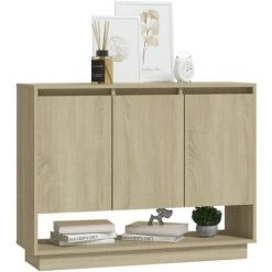 TRUE DEAL Buffet Chêne Sonoma 97x31x75 Cm Aggloméré 8 TRUE DEAL Buffet Chêne Sonoma 97x31x75 Cm Aggloméré -Buffet et enfilade Soldes 57842488 4