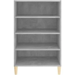 TRUE DEAL Buffet Gris Béton 57x35x90 Cm Aggloméré -Buffet et enfilade Soldes 57843838 4