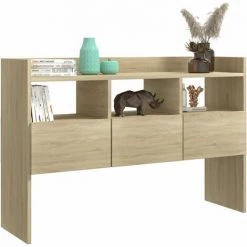 TRUE DEAL Buffet Chêne Sonoma 105x30x70 Cm Aggloméré -Buffet et enfilade Soldes 57844066 4