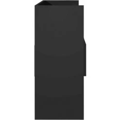 TRUE DEAL Buffet Noir Brillant 105x30x70 Cm Aggloméré 9 TRUE DEAL Buffet Noir Brillant 105x30x70 Cm Aggloméré -Buffet et enfilade Soldes 57844072 5