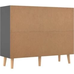 TRUE DEAL Buffet Gris 90x30x72 Cm Aggloméré 9 TRUE DEAL Buffet Gris 90x30x72 Cm Aggloméré -Buffet et enfilade Soldes 57845491 5