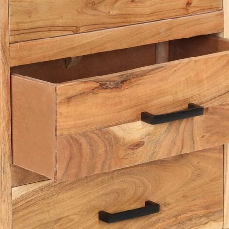 TRUE DEAL Buffet 88x30x73 Cm Bois D'acacia Massif 5 TRUE DEAL Buffet 88x30x73 Cm Bois D'acacia Massif – Image 5