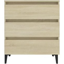 TRUE DEAL Buffet Chêne Sonoma 60x35x69 Cm Aggloméré -Buffet et enfilade Soldes 57847110 4