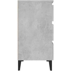 TRUE DEAL Buffet Gris Béton 60x35x69 Cm Aggloméré -Buffet et enfilade Soldes 57847163 5