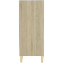 TRUE DEAL Buffet Blanc Et Chêne Sonoma 57x35x90 Cm Aggloméré -Buffet et enfilade Soldes 57847253 5