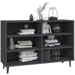 TRUE DEAL Buffet Gris 103,5x35x70 Cm Aggloméré 7 TRUE DEAL Buffet Gris 103,5x35x70 Cm Aggloméré -Buffet et enfilade Soldes 57847256 3