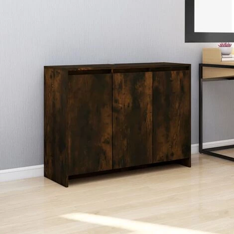 TRUE DEAL Buffet Chêne Fumé 102x33x75 Cm Aggloméré 1 TRUE DEAL Buffet Chêne Fumé 102x33x75 Cm Aggloméré