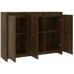 TRUE DEAL Buffet Chêne Fumé 102x33x75 Cm Aggloméré 9 TRUE DEAL Buffet Chêne Fumé 102x33x75 Cm Aggloméré -Buffet et enfilade Soldes 57847392 5