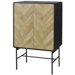 AUTRES Bahut 2 Portes - Bois Et Métal Noir - L 80 X P 40 X H 122 - BROOKLYN 7 AUTRES Bahut 2 Portes - Bois Et Métal Noir - L 80 X P 40 X H 122 - BROOKLYN -Buffet et enfilade Soldes 57868560 3