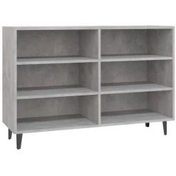 INLIFE Buffet Gris Béton 103,5x35x70 Cm Aggloméré