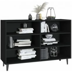 INLIFE Buffet Noir 103,5x35x70 Cm Aggloméré -Buffet et enfilade Soldes 57884478 3