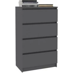 INLIFE Buffet Gris 60x35x98,5 Cm Aggloméré -Buffet et enfilade Soldes 57884568 3