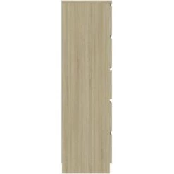 INLIFE Buffet à Tiroirs Chêne Sonoma 60x35x121 Cm Aggloméré -Buffet et enfilade Soldes 57884588 5