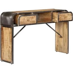 INLIFE Buffet 120 X 30 X 75 Cm Bois De Manguier Massif -Buffet et enfilade Soldes 57884763 4