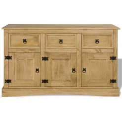 INLIFE Buffet Pin Mexicain Massif Gamme Corona 132 X 43 X 78 Cm