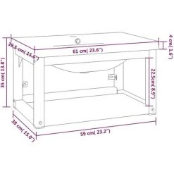 VidaXL Cadre De Lavabo De Salle De Bain Vasque à Encastrer Blanc Fer - Blanc -Buffet et enfilade Soldes 57912451 3