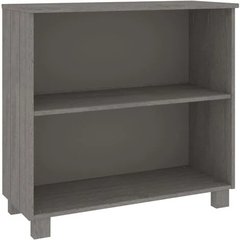 Buffet 85x35x80 Cm Bois Massif De Pin Gris Cair VidaXL 2 Buffet 85x35x80 Cm Bois Massif De Pin Gris Cair VidaXL – Image 2