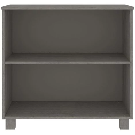 Buffet 85x35x80 Cm Bois Massif De Pin Gris Cair VidaXL 4 Buffet 85x35x80 Cm Bois Massif De Pin Gris Cair VidaXL – Image 4