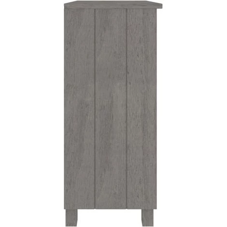 Buffet 85x35x80 Cm Bois Massif De Pin Gris Cair VidaXL 5 Buffet 85x35x80 Cm Bois Massif De Pin Gris Cair VidaXL – Image 5