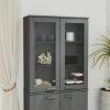 VidaXL Dessus De Buffet 85x35x100 Cm Bois Massif De Pin Gris Foncé - Gris