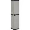 Armoire De Rangement De Jardin 3 étagères Gris/noir 34x40x168cm VidaXL - Gris