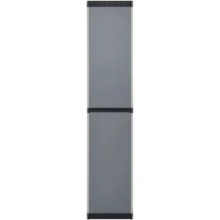 Armoire De Rangement De Jardin 3 étagères Gris/noir 34x40x168cm VidaXL - Gris -Buffet et enfilade Soldes 57913001 5