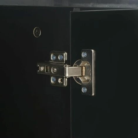 LITZEE Buffet, Bahut Et Enfilade Buffet Noir Brillant 71 X 35 X 76 Cm Agglomere 2 LITZEE Buffet, Bahut Et Enfilade Buffet Noir Brillant 71 X 35 X 76 Cm Agglomere – Image 2