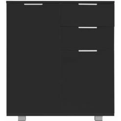 LITZEE Buffet, Bahut Et Enfilade Buffet Noir Brillant 71 X 35 X 76 Cm Agglomere 8 LITZEE Buffet, Bahut Et Enfilade Buffet Noir Brillant 71 X 35 X 76 Cm Agglomere -Buffet et enfilade Soldes 58112555 4