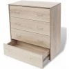 INLIFE Buffet Avec 4 Tiroirs 60 X 30,5 X 71 Cm Couleur De Chêne