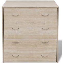 INLIFE Buffet Avec 4 Tiroirs 60 X 30,5 X 71 Cm Couleur De Chêne 8 INLIFE Buffet Avec 4 Tiroirs 60 X 30,5 X 71 Cm Couleur De Chêne -Buffet et enfilade Soldes 58166728 4