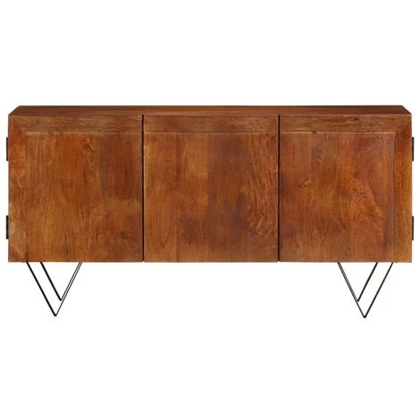 VidaXL Buffet 110x35x56 Cm Bois De Manguier Solide - Brun 2 VidaXL Buffet 110x35x56 Cm Bois De Manguier Solide - Brun – Image 2