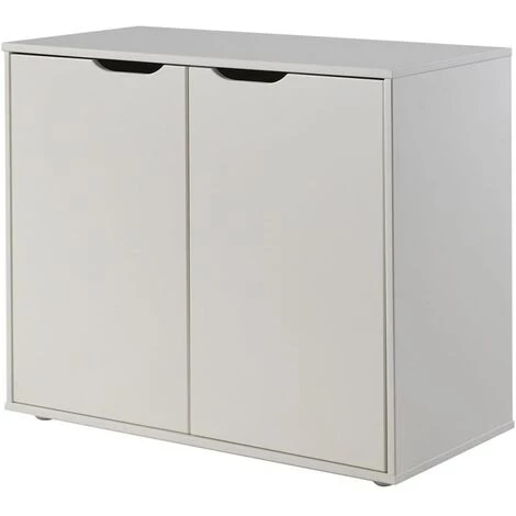 Vipack Armoire De Rangement à 2 Portes Pino Bois Blanc - Blanc 1 Vipack Armoire De Rangement à 2 Portes Pino Bois Blanc - Blanc