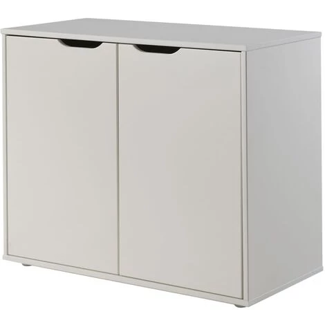 Vipack Armoire De Rangement à 2 Portes Pino Bois Blanc - Blanc 2 Vipack Armoire De Rangement à 2 Portes Pino Bois Blanc - Blanc – Image 2