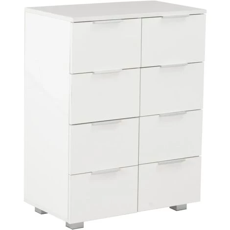 INLIFE Buffet Blanc Brillant 60x35x80 Cm Aggloméré 2 INLIFE Buffet Blanc Brillant 60x35x80 Cm Aggloméré – Image 2