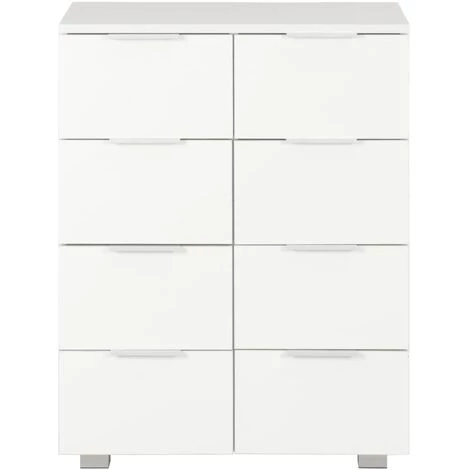 INLIFE Buffet Blanc Brillant 60x35x80 Cm Aggloméré 3 INLIFE Buffet Blanc Brillant 60x35x80 Cm Aggloméré – Image 3