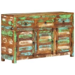 VidaXL Buffet 110x30x65 Cm Bois Massif De Récupération - Brun